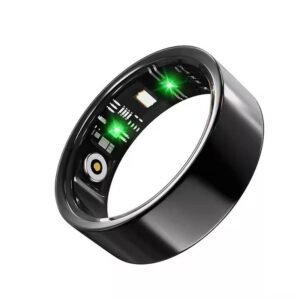 The Health Ring Smart Tracking Titanium Black Size- 7