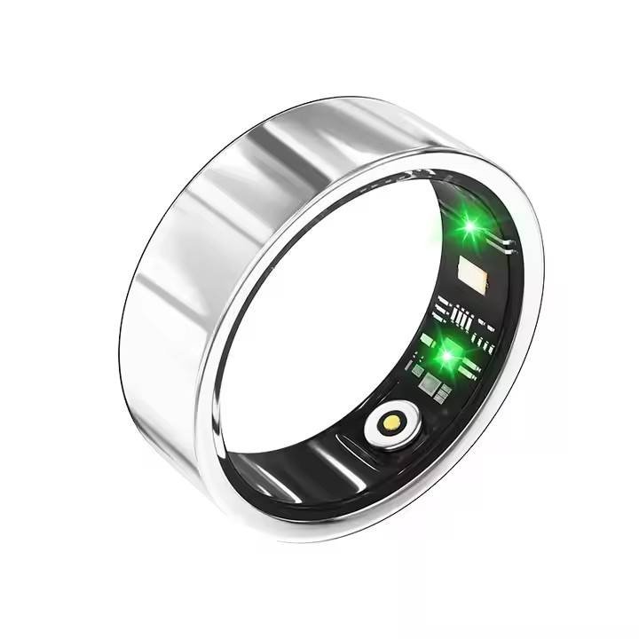 The Health Ring Smart Tracking Titanium Sliver Size- 7
