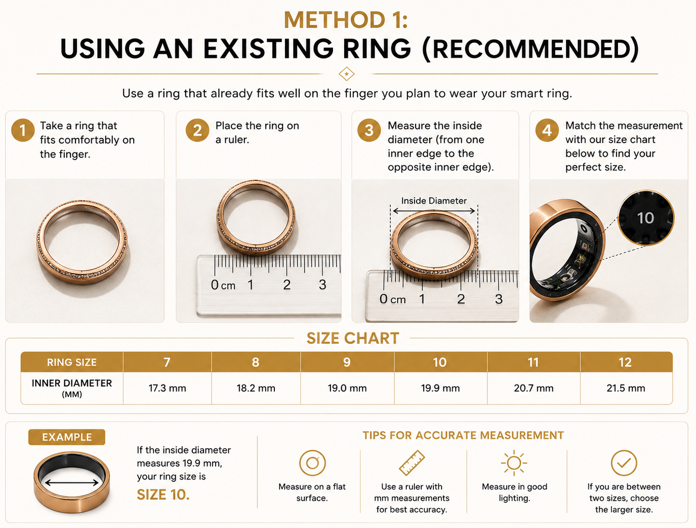 The Health Ring Smart Tracking Titanium Black Size- 9 - Image 8