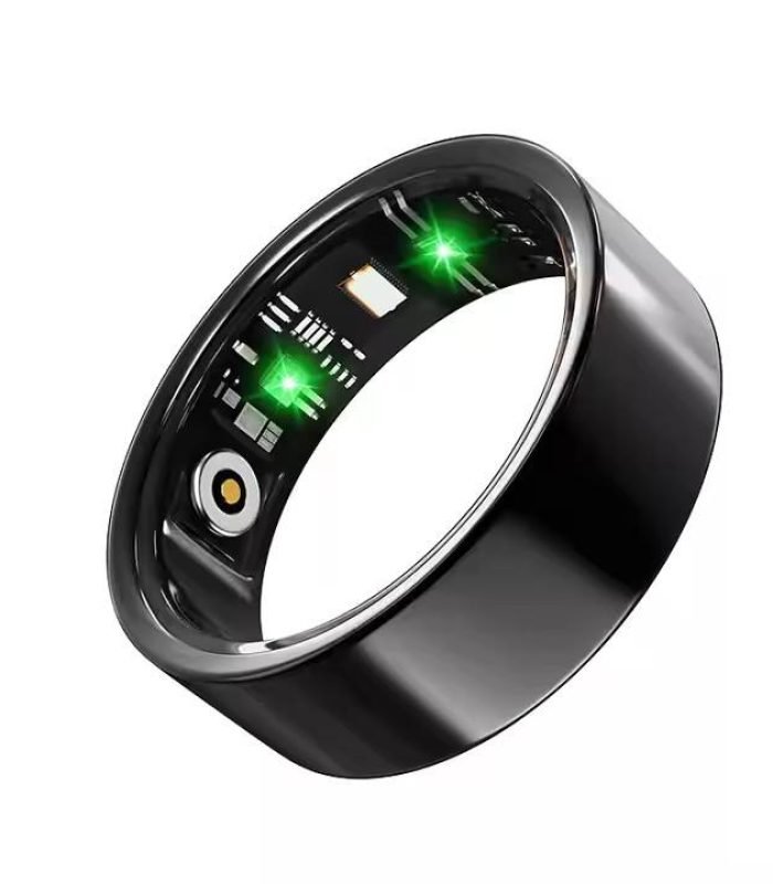 The Health Ring Smart Tracking Titanium Black Size -11