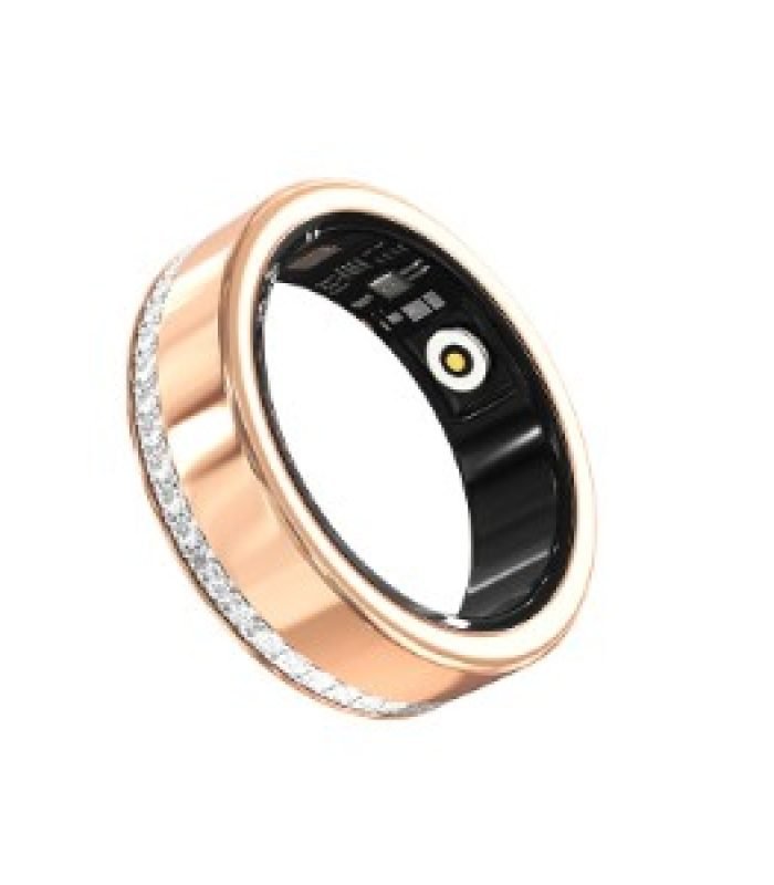 V2 Smart Ring Heart Rate with Elegant Diamond Look- Pink